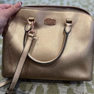 Michael Kors Metallic Gold Satchel